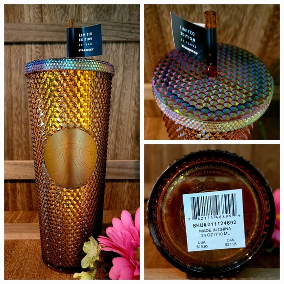 Starbucks | Dining | Starbucks 5th Anniversary Honeycomb Studded Tumbler  Venti 24 Oz | Poshmark